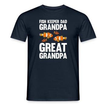 Aquaristik Fischzucht Aquarianer - Männer T-Shirt - Navy - Vorne - AI Model Male 178 light (178cm)