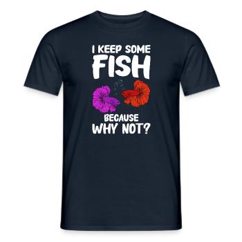 Aquaristik Fischzucht Aquarianer - Männer T-Shirt - Navy - Vorne - AI Model Male 178 light (178cm)