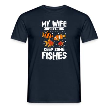 Aquaristik Fischzucht Aquarianer - Männer T-Shirt - Navy - Vorne - AI Model Male 178 light (178cm)
