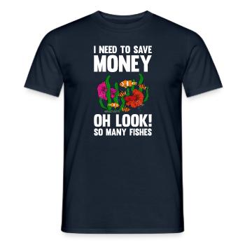 Aquaristik Fischzucht Aquarianer - Männer T-Shirt - Navy - Vorne - AI Model Male 178 light (178cm)