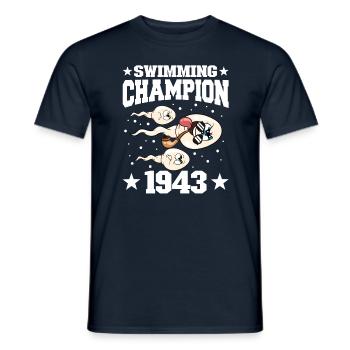 1943 Anniversaire 81 ans - T-shirt homme - marine - Devant - AI Model Male 178 light (178cm)