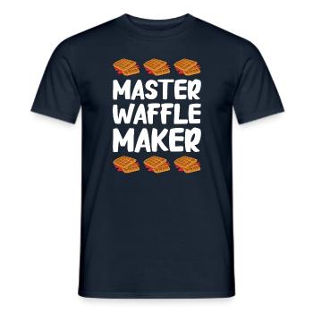 Waffle making waffle maker - Men's T-Shirt - navy - Front - AI Model Male 178 light (178cm)