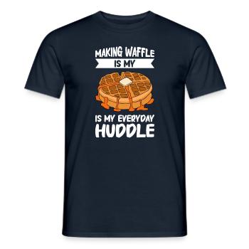 Waffel machen Waffeleisen - Männer T-Shirt - Navy - Vorne - AI Model Male 178 light (178cm)