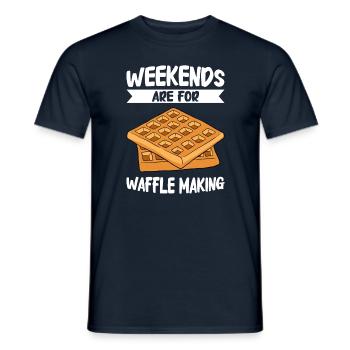 Waffel machen Waffeleisen - Männer T-Shirt - Navy - Vorne - AI Model Male 178 light (178cm)