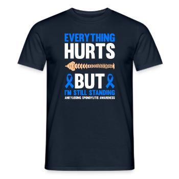Ankylosing spondylitis, ankylosing spondylitis - Men's T-Shirt - navy - Front - AI Model Male 178 light (178cm)