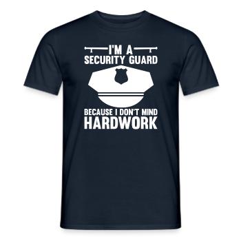 Security Kleidung Security Zubehör - Männer T-Shirt - Navy - Vorne - AI Model Male 178 light (178cm)