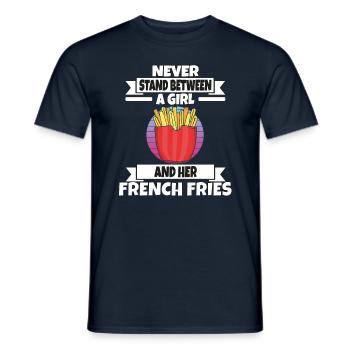 Frites drôles Frites drôles - T-shirt homme - marine - Devant - AI Model Male 178 light (178cm)