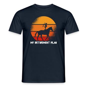 Voltige, équitation, dressage - T-shirt homme - marine - Devant - AI Model Male 178 light (178cm)