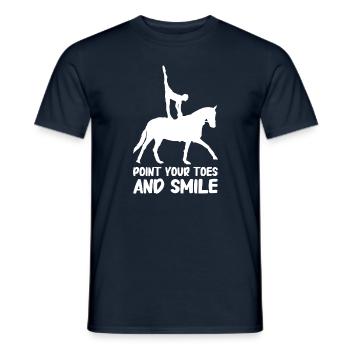 Voltige, équitation, dressage - T-shirt homme - marine - Devant - AI Model Male 178 light (178cm)