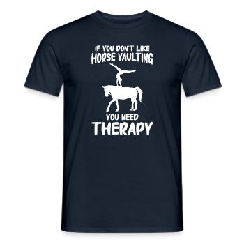 Voltige, Equitation, Dressage - T-shirt homme - marine - Devant - AI Model Male 178 light (178cm)