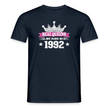 32 Year Old Birthday 1992 Birthday Gift - Men's T-Shirt - navy - Front - AI Model Male 178 light (178cm)