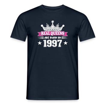 27 Jahre alt Geburtstag 1997 Geburtstagsgeschenk - Männer T-Shirt - Navy - Vorne - AI Model Male 178 light (178cm)
