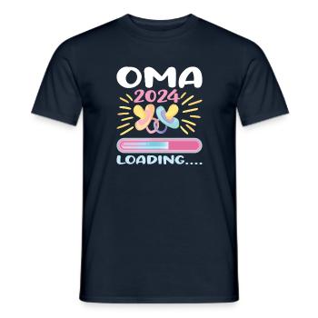 Oma 2024 werdende Oma 2024 Loading - Männer T-Shirt - Navy - Vorne - AI Model Male 178 light (178cm)