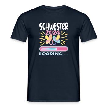 Schwester werden Schwester 2024 - Männer T-Shirt - Navy - Vorne - AI Model Male 178 light (178cm)