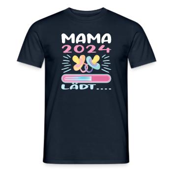 Mama 2024 werdende Mutter Schwangerschaft - Männer T-Shirt - Navy - Vorne - AI Model Male 178 light (178cm)