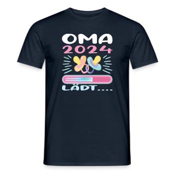 Oma 2024 werdende Oma 2024 Loading - Männer T-Shirt - Navy - Vorne - AI Model Male 178 light (178cm)