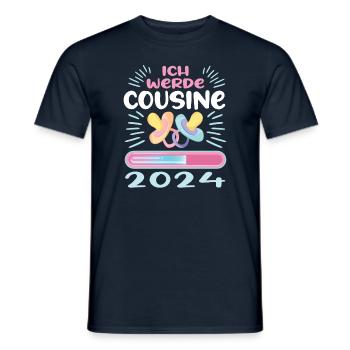 Cousine werden Cousine 2024 - Männer T-Shirt - Navy - Vorne - AI Model Male 178 light (178cm)