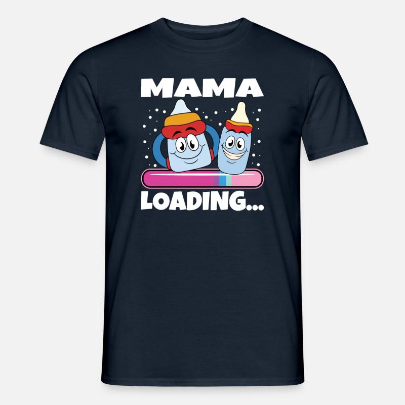 Mama 2024 werdende Mutter Schwangerschaft - Männer T-Shirt - Navy