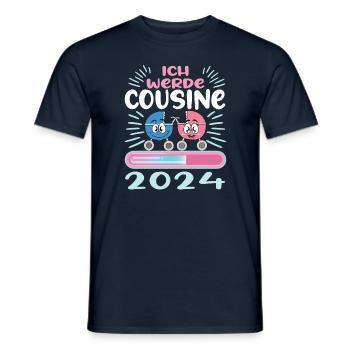 Cousine werden Cousine 2024 - Männer T-Shirt - Navy - Vorne - AI Model Male 178 light (178cm)