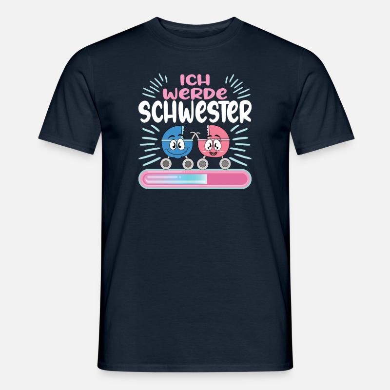 Schwester werden Schwester 2024 - Männer T-Shirt - Navy