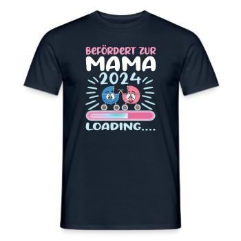 Mama 2024 werdende Mutter Schwangerschaft - Männer T-Shirt - Navy - Vorne - AI Model Male 178 light (178cm)