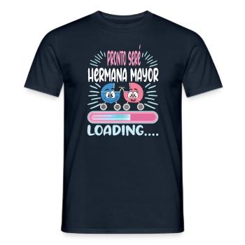 Schwester 2024 Hermana Mayor 2024 - Männer T-Shirt - Navy - Vorne - AI Model Male 178 light (178cm)