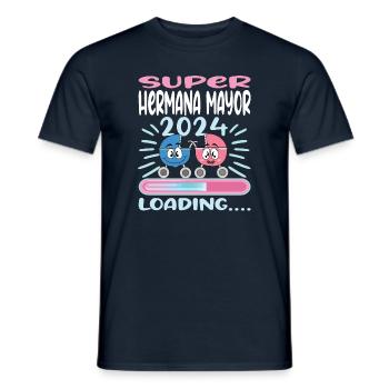 Schwester 2024 Hermana Mayor 2024 - Männer T-Shirt - Navy - Vorne - AI Model Male 178 light (178cm)