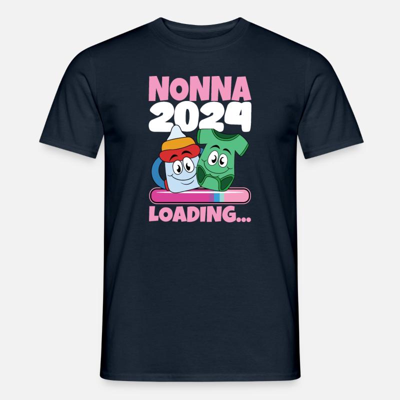 Nonna 2024 Loading Oma 2024 - Männer T-Shirt - Navy