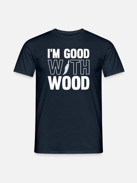 Holz schintzen Holzschnitzerei - Männer T-Shirt - Navy