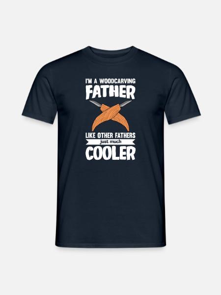 Holz schintzen Holzschnitzerei - Männer T-Shirt - Navy