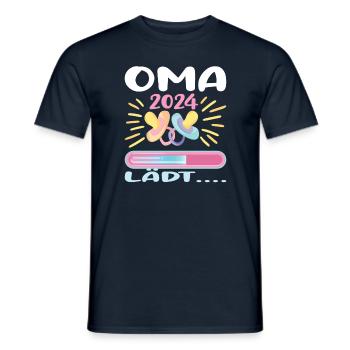 Oma 2024 werdende Oma 2024 Loading - Männer T-Shirt - Navy - Vorne - AI Model Male 178 light (178cm)