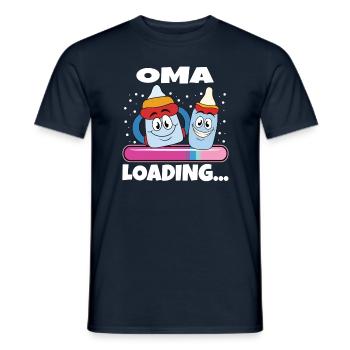 Oma 2024 werdende Oma 2024 Loading - Männer T-Shirt - Navy - Vorne - AI Model Male 178 light (178cm)