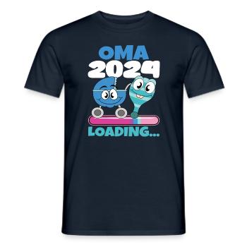 Oma 2024 werdende Oma 2024 Loading - Männer T-Shirt - Navy - Vorne - AI Model Male 178 light (178cm)