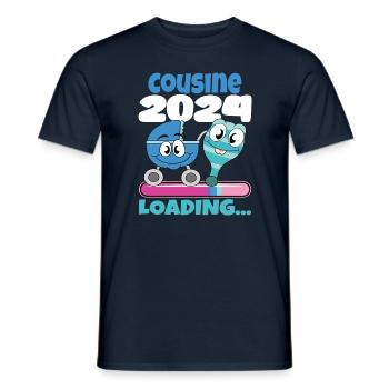 Cousine werden Cousine 2024 - Männer T-Shirt - Navy - Vorne - AI Model Male 178 light (178cm)