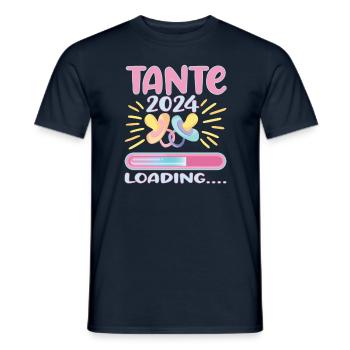 Tante 2024 Loading Tante werden 2024 - Männer T-Shirt - Navy - Vorne - AI Model Male 178 light (178cm)