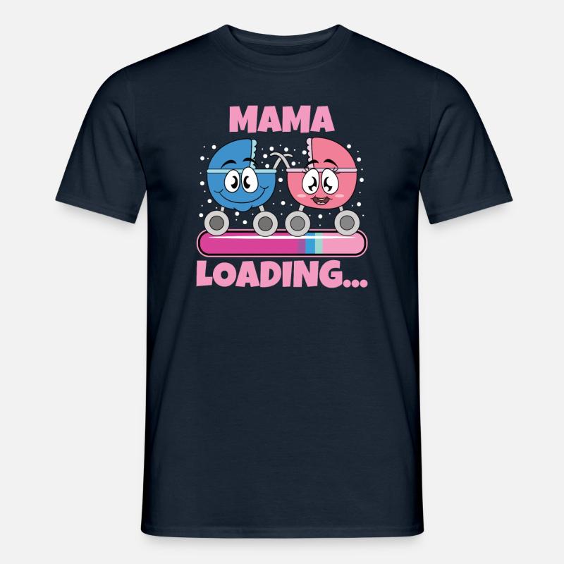 Mama 2024 werdende Mutter Schwangerschaft - Männer T-Shirt - Navy