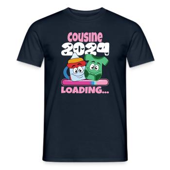 Become a cousin Cousin 2024 - Men's T-Shirt - navy - Front - AI Model Male 178 light (178cm)