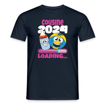 Become a cousin Cousin 2024 - Men's T-Shirt - navy - Front - AI Model Male 178 light (178cm)