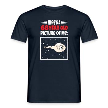 Sperm Here's an old picture of me - Men's T-Shirt - navy - Front - AI Model Male 178 light (178cm)