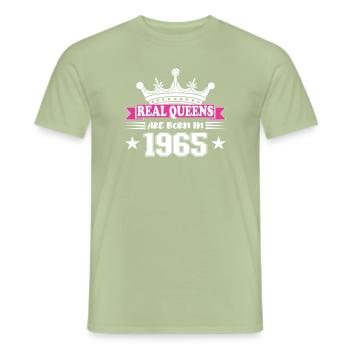59 Année Anniversaire 1965 Anniversaire - T-shirt homme - vert sauge - Devant - AI Model Male 178 light (178cm)