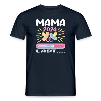 Mama 2024 werdende Mutter Schwangerschaft - Männer T-Shirt - Navy - Vorne - AI Model Male 178 light (178cm)