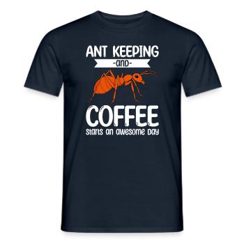 Antkeeping Ameisenzucht Ameisen - Männer T-Shirt - Navy - Vorne - AI Model Male 178 light (178cm)