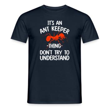 Antkeeping Ameisenzucht Ameisen - Männer T-Shirt - Navy - Vorne - AI Model Male 178 light (178cm)