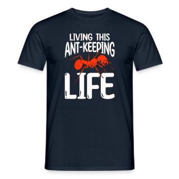 Antkeeping Ameisenzucht Ameisen - Männer T-Shirt - Navy - Vorne - AI Model Male 178 light (178cm)