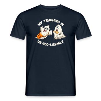 Lustige Lehrer Halloween Geschenke - Männer T-Shirt - Navy - Vorne - AI Model Male 178 light (178cm)