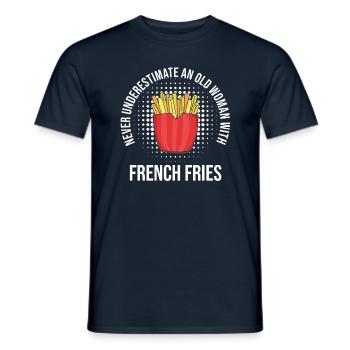 Frites drôles Frites drôles - T-shirt homme - marine - Devant - AI Model Male 178 light (178cm)