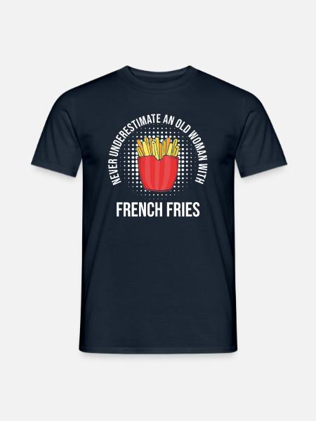 Funny Fries Funny French Fries - Men's T-Shirt - navy