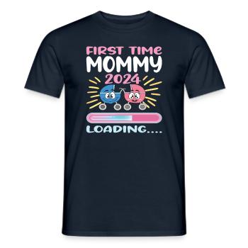 Maman 2024 Enceinte Maman Grossesse - T-shirt homme - marine - Devant - AI Model Male 178 light (178cm)