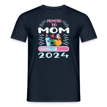 Maman 2024 Enceinte Maman Grossesse - T-shirt homme - marine - Devant - AI Model Male 178 light (178cm)