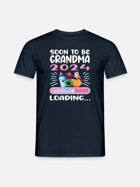 Oma 2024 werdende Oma 2024 Loading - Männer T-Shirt - Navy